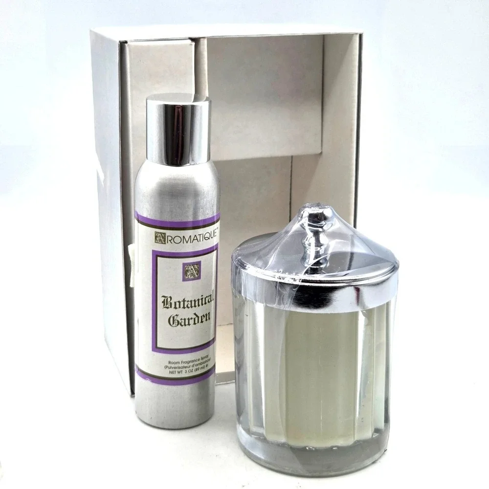 Aromatique Botanical Garden Fragance Candle‎ and Room Spray NEW in Box VINTAGE